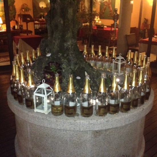 Allestimento champagne