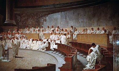 Ciceróne denuncia Catilina, Cesare_Maccari
