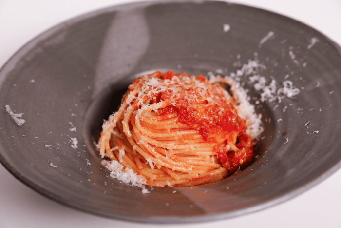 Spaghetto al pomodoro piatto vincitore Barilla Pasta World Championship